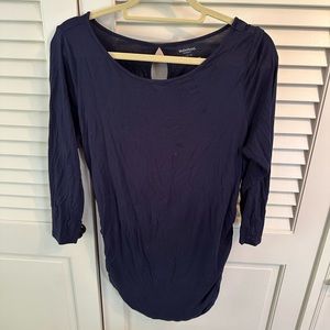 Maternity Navy Top